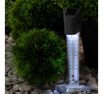 Светильник садовый на солнечной батарее Градусник сталь, пластик, серый, 33см ERATR024-02 ЭРА